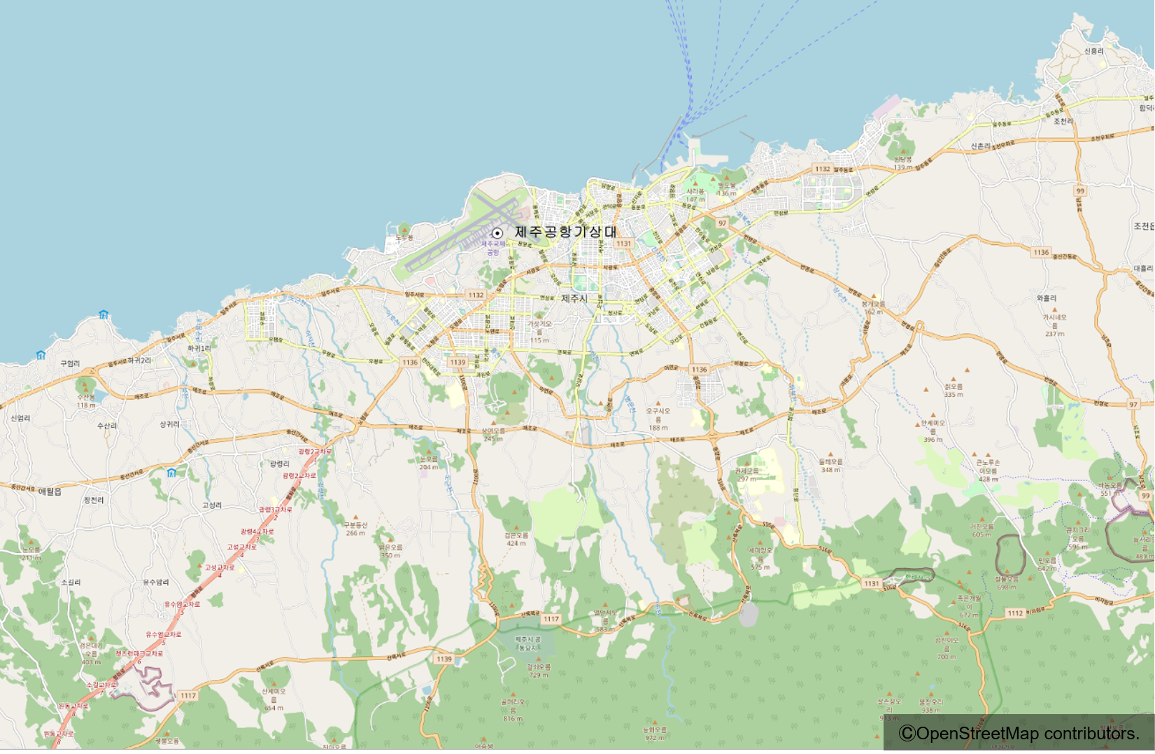 오시는길 - 용문로 월성사거리에서 신제주/여객청사 방면으로 좌회전하여 진입