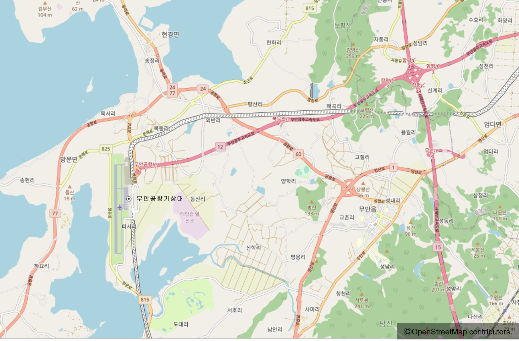 오시는길 - 서해안고속도로 무안IC로 나와 우회전하여 함평분기점에서 광주/무안공항 방면으로 우회전,무안광주고속도로 요금소를 지나 우측 무안공항으로 진입